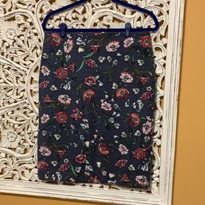 Floral pencil skirt, size 10